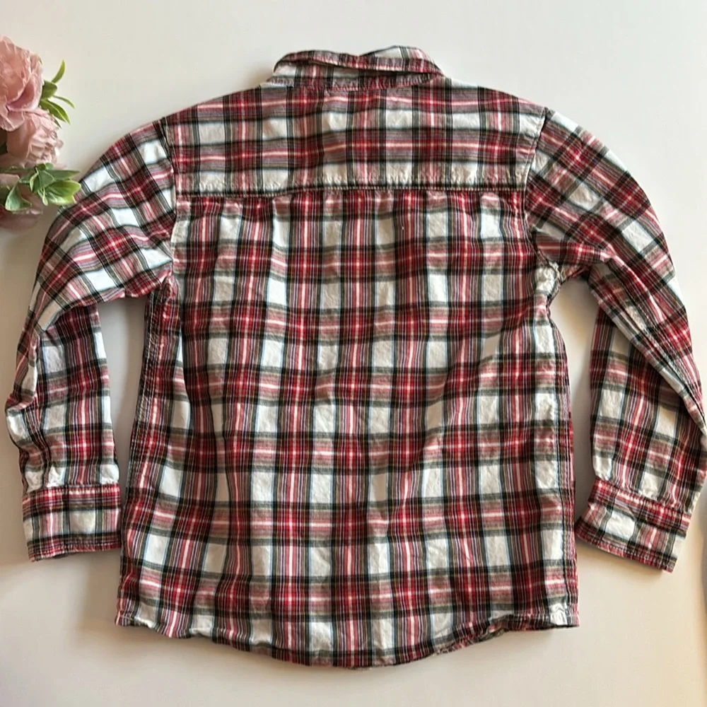 Carters Boys Long Sleeve Oxford Plaid Shirt 4T Plaid Carters shirts Long sleeve
